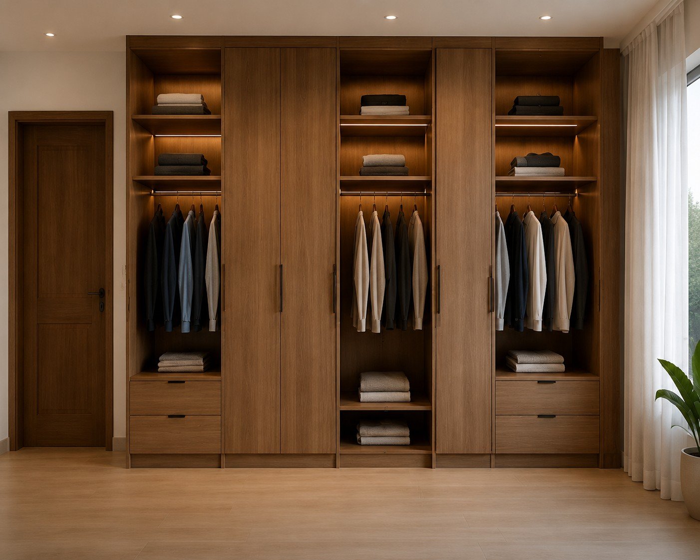 Wardrobe and cabinets